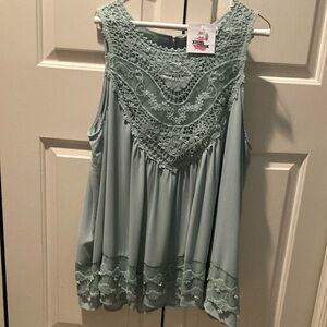 Entro sage green babydoll top